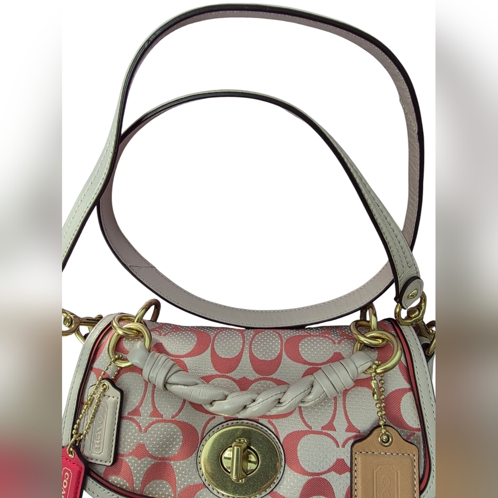 Rare Coach Poppy Signature C-Dot 2-Way Limited Edition Bag - Picture 3 of 16